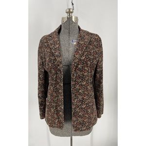 L.L. Bean, vintage, micro floral, print corduroy blazer 10